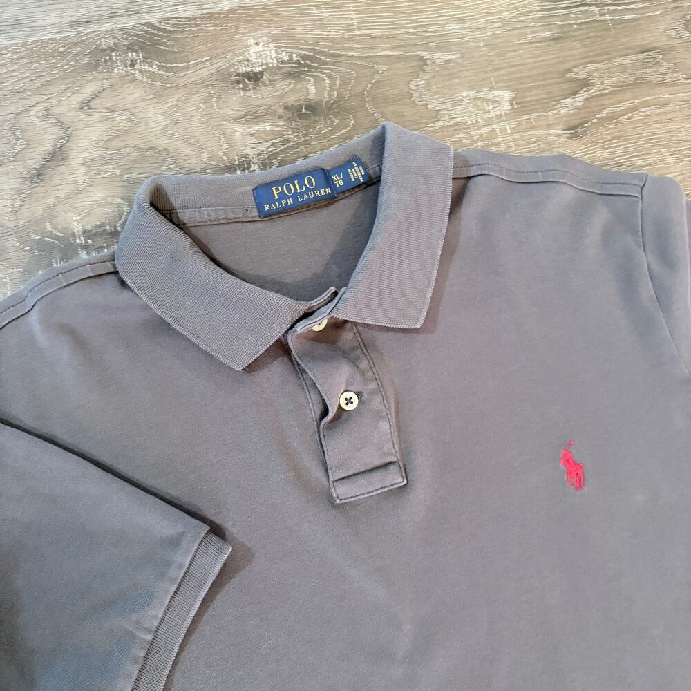 Polo Ralph Lauren Gray Shirt S/S Red Pony Sz XL